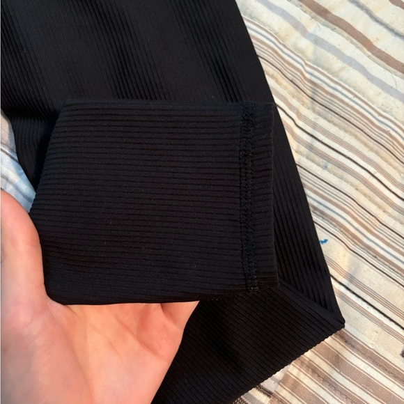 black high waisted ribbed leggings - Picture 2 of 3